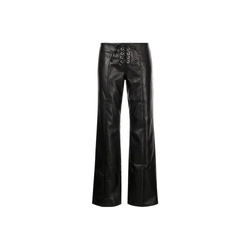 Rotate Черные Женские Кожаные Брюки