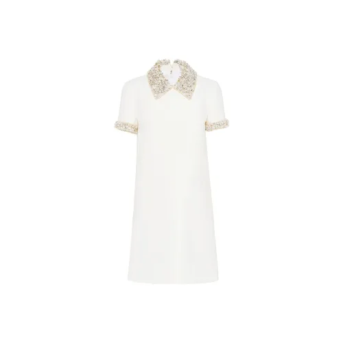 MIU MIU SS22 Короткий рукав Платье Женское Белое