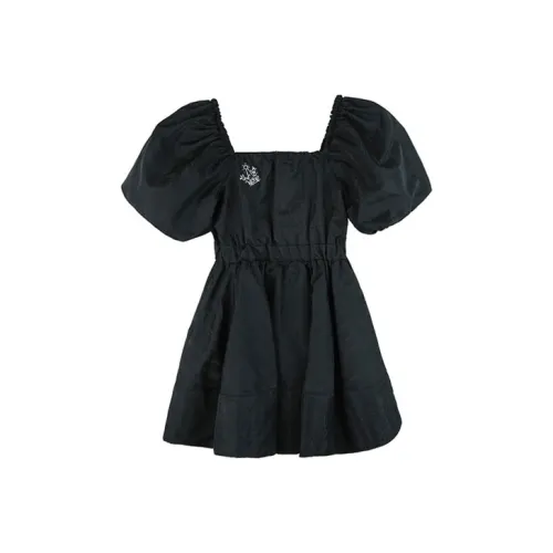 LALABOBO Black Женские Короткие Платья с Рукавами