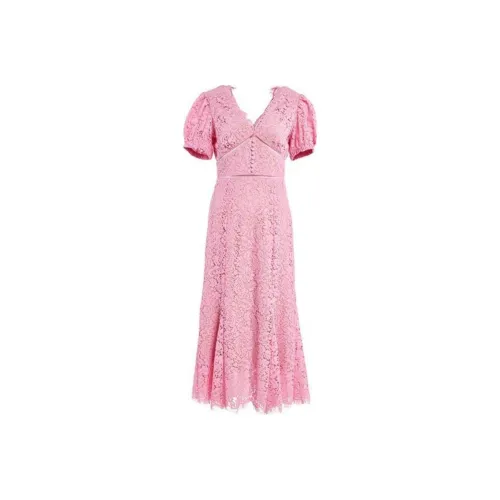 BESIONIA SS24 Короткое платье с короткими рукавами женское розовое