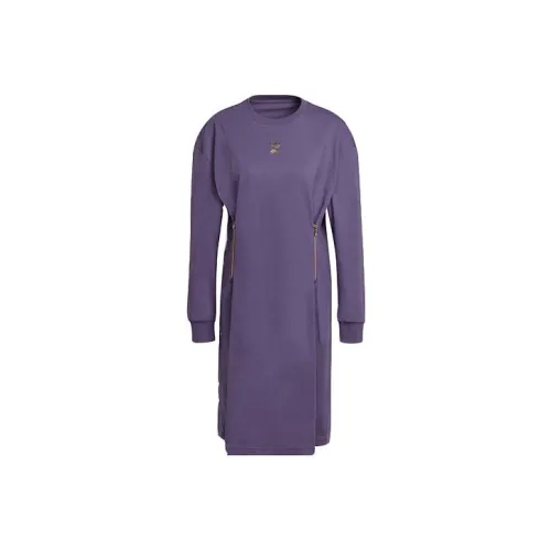adidas originals Фиолетовые Женские Платья с Длинным Рукавом