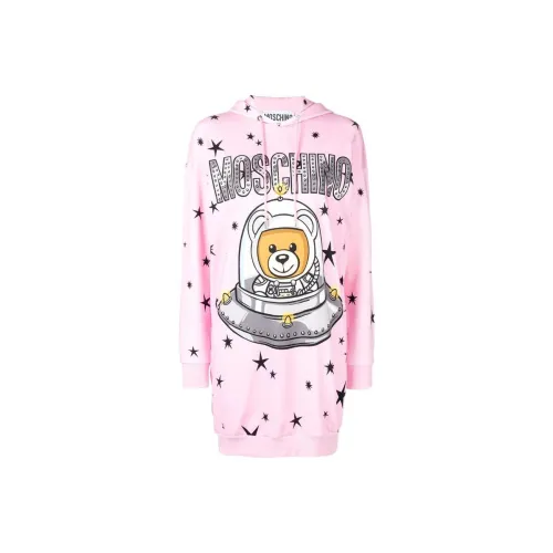 MOSCHINO Розовые Женские Длинные Платья с Рукавами