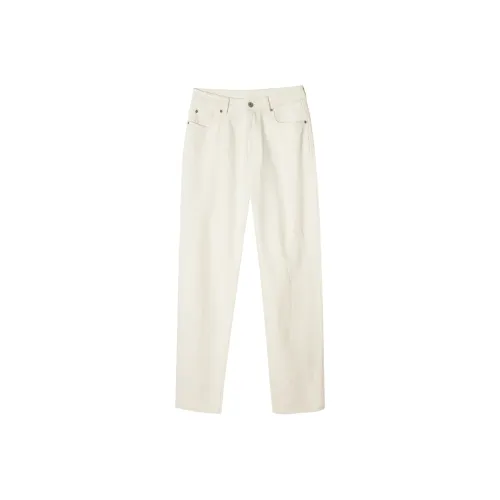 C+IMPRESS Прямой крой Джинсы Женские Элегантные Белые