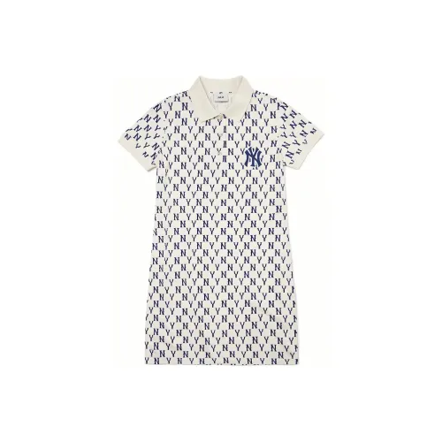 MLB Короткий рукав Платье Женское Кремовый