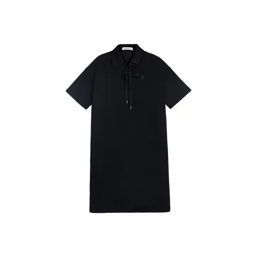 ZUOBEIKA Короткий рукав Платье Женское Черное