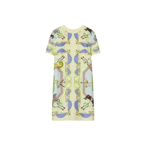 TORY BURCH SS23 Короткий рукав Платье Женское Синий