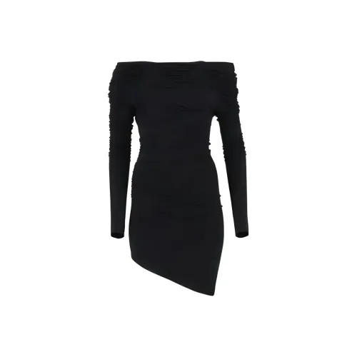 Entire Studios FW24 Длинное платье с длинным рукавом женское черное