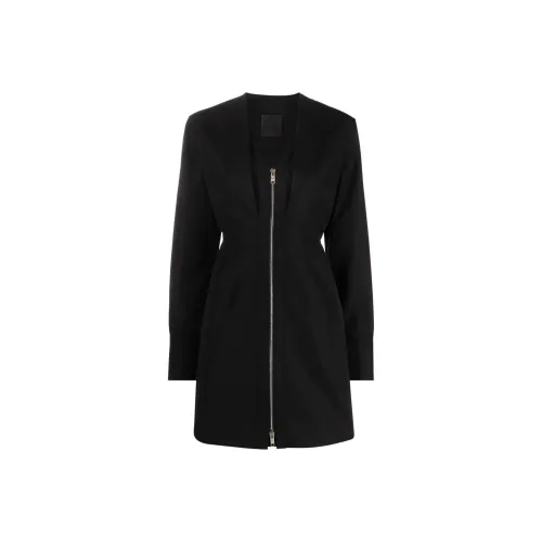 GIVENCHY SS22 Длинное платье с длинным рукавом женское черное