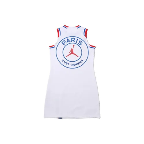 Джордан Без рукавов Платье Женское Белое