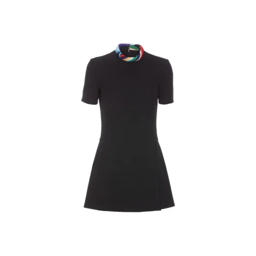 EMILIO PUCCI Короткое платье с короткими рукавами женское черное