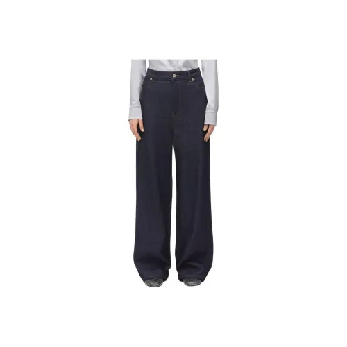 LOEWE Темно-синие Женские Джинсы