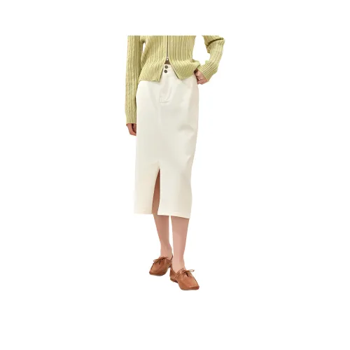 Fragment Denim Long Skirt Women's Ecru