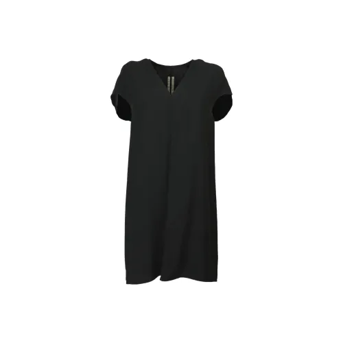RICK OWENS Black Женские Короткие Платья с Рукавами