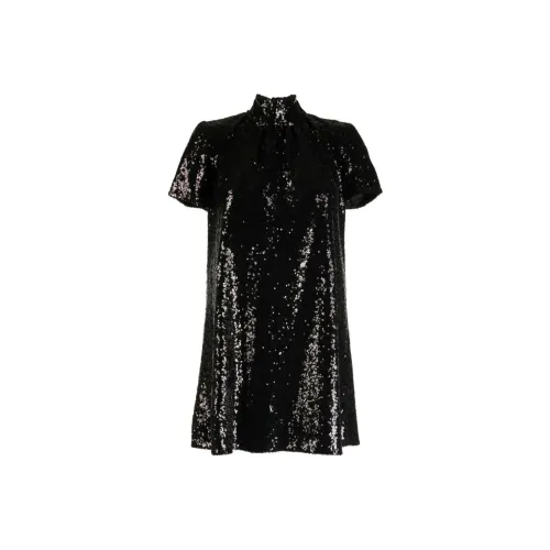 Staud Короткий рукав Платье Женское Черное