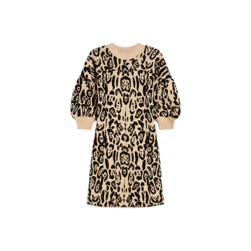 Спортивный Ma Короткий рукав Платье Женское Бежевый