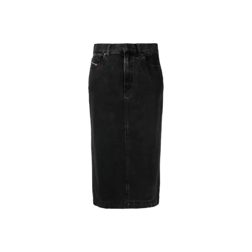 DIESEL Черные Женские Джинсовые Длинные Юбки