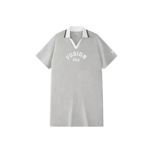 FILA FUSION LIFEFOB Короткий рукав Платье Женское Broken Dome Фотиния Серый