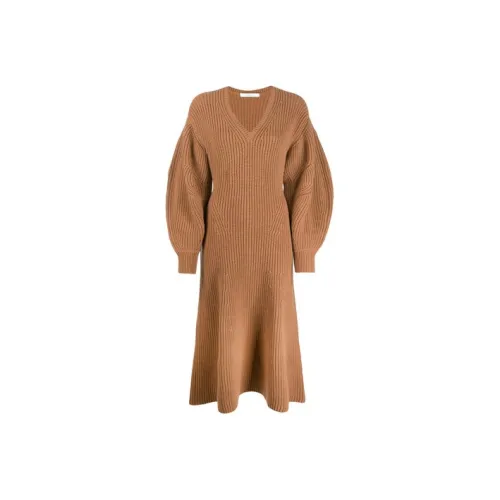 GIVENCHY Длинное платье с длинными рукавами женское цвет КАМЕЛ