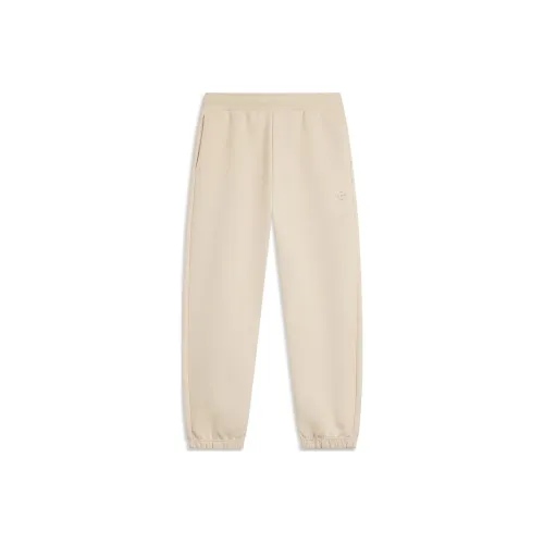 LINING Sports Lifestyle Collection China Culture Collection Вязаные спортивные брюки женские цвет пыльный хаки