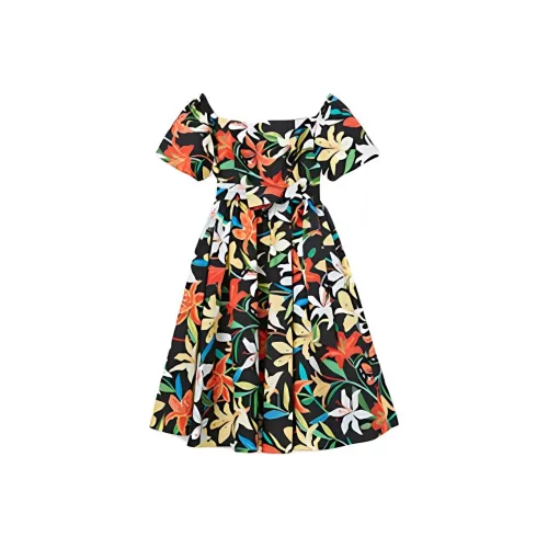 Kate Spade SS24 Короткое платье с короткими рукавами женское многоцветное