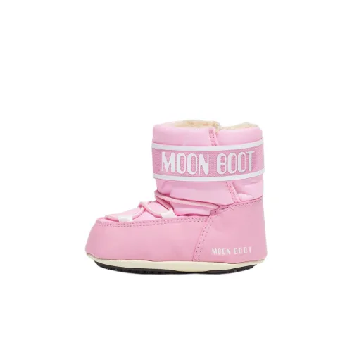 MOON BOOT Высокий Топ Предходячая Обувь для Малышей Розовый Infant и Toddler