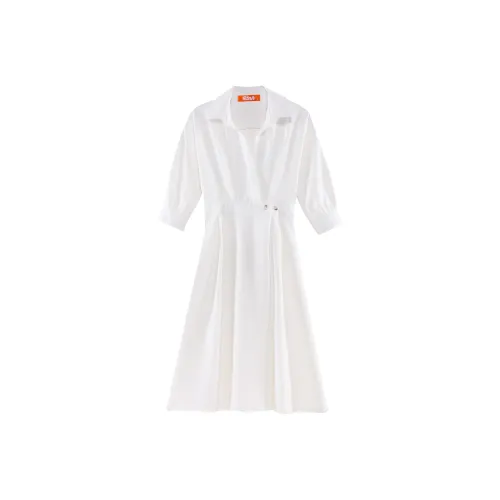 RTNH Короткий рукав платье женский белый