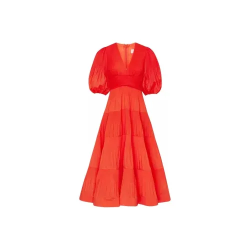 Zimmermann Red Женские Короткие Платья с Рукавами