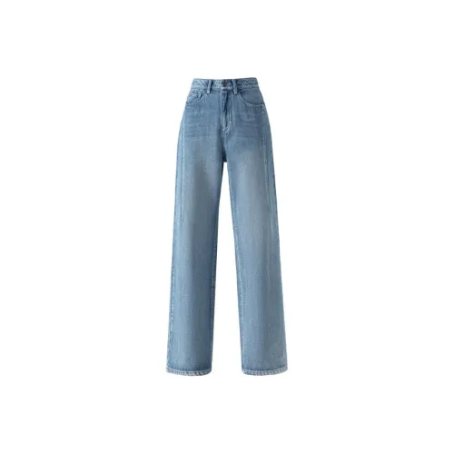 You cow me pants Песочный промытый синий женские джинсы