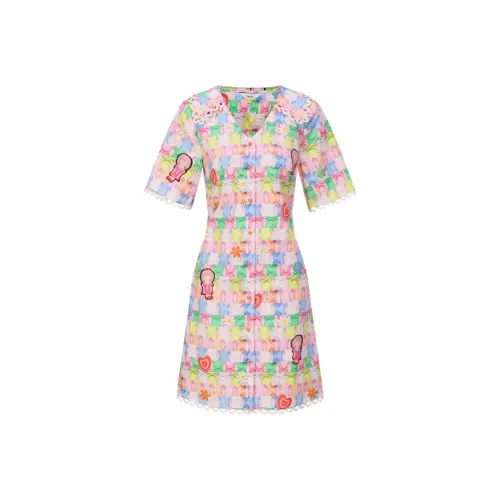 Tanni Короткий рукав Платье Женское Многоцветное