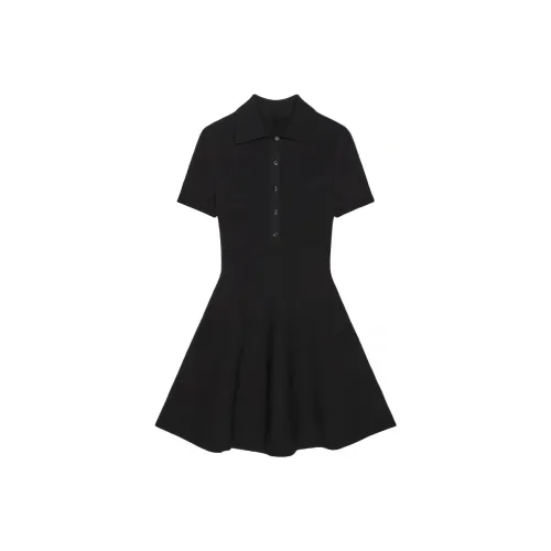 Givenchy Короткое платье с короткими рукавами женское черное