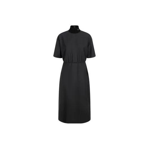 PRADA Черное Женское Короткое Платье с Рукавами