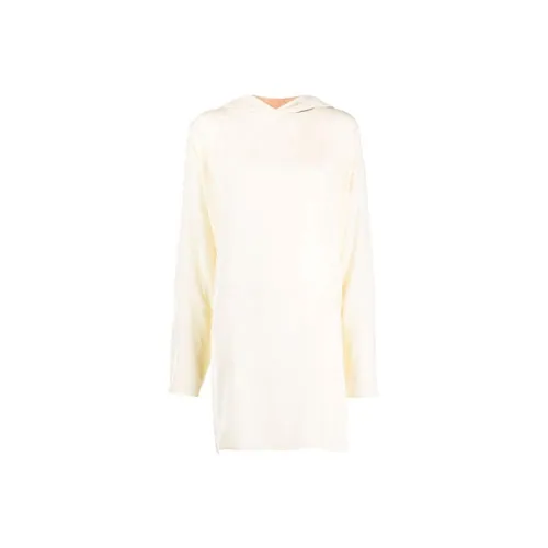 Maison Margiela Экрю Женские Длинные Платья с Рукавами