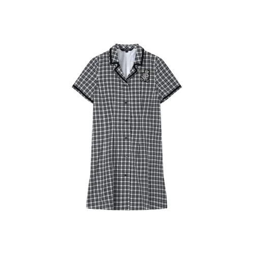 Teenie Weenie Женские Платья с Коротким Рукавом и Цветовым Блокированием