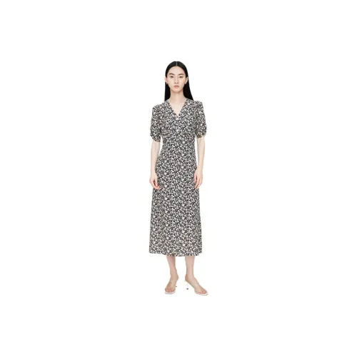 TKY SHOP Многоцветные Женские Короткие Платья с Рукавами