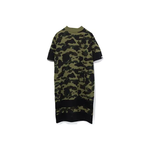 A BATHING APE Bape Женские Короткие Платья с Рукавами