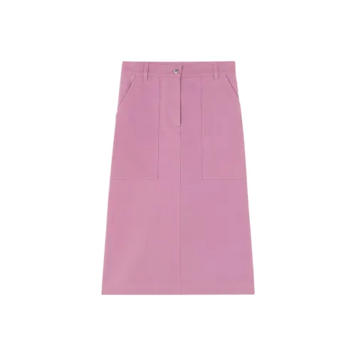 Maison Kitsune Denim Long Skirt Women's Pink