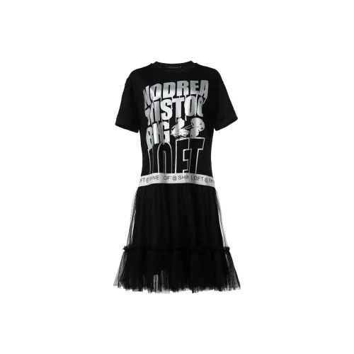 LOFT SHINE A Линия Юбка Платье Черный