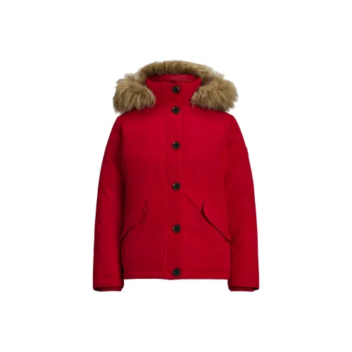 LAUREN RALPH LAUREN Хлопковый пуховик женский красный