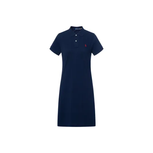 Polo Ralph Lauren Короткий рукав Платье Женское Синий