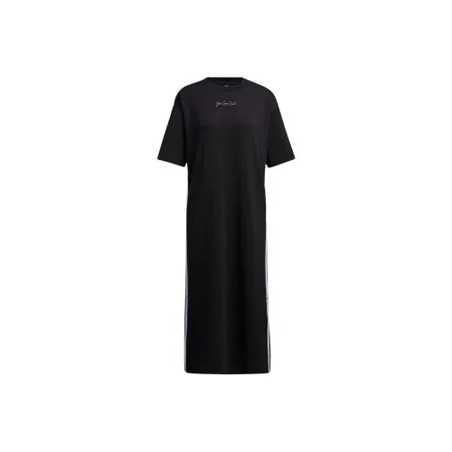 Adidas Neo Короткий рукав Платье Женское Черное