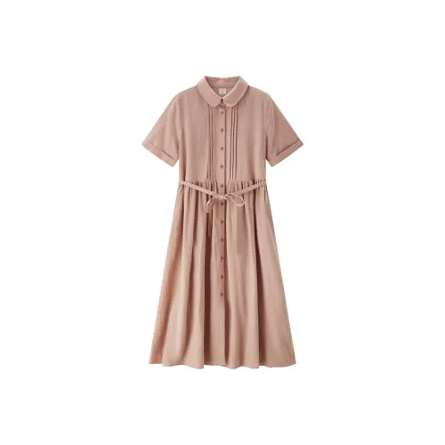 Giordano Женские Платья с Коротким Рукавом