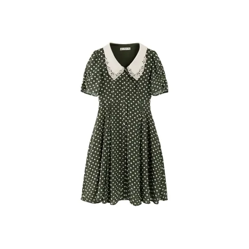 Pit Короткий рукав Платье Женское с точкой