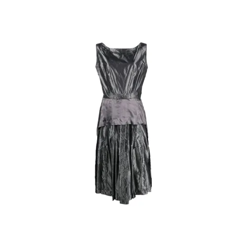 Maison Margiela Темно-серые Женские Платья без рукавов