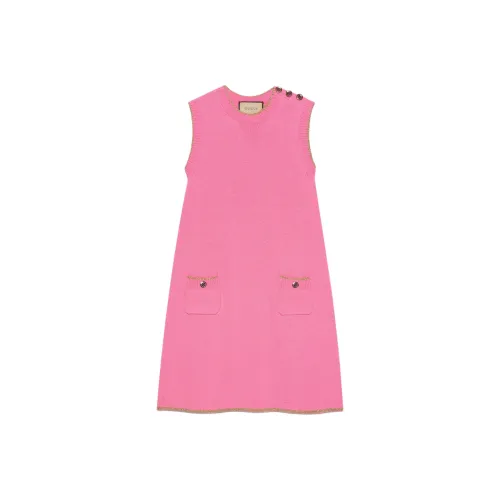 GUCCI SS22 Без рукавов Платье Женское Розовое