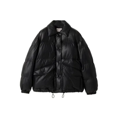 MIU MIU Хлопковый пуховик женский черный