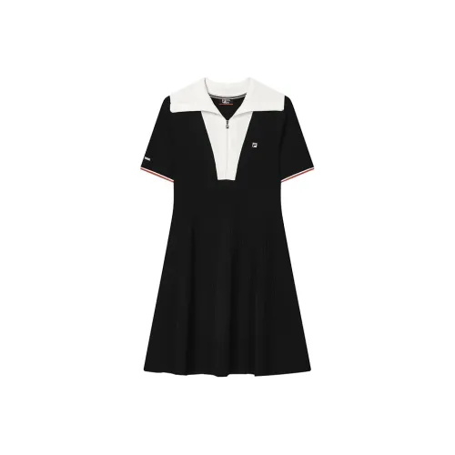 FILA Глубокий черный Женские Платья с коротким рукавом
