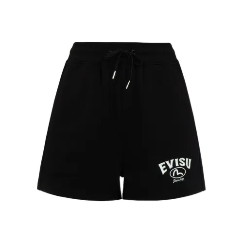 EVISU Черные Женские Повседневные Шорты