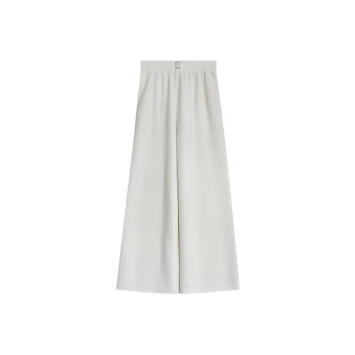 Lulupeach Вязаные Спортивные Штаны Женские Кремово-Белые