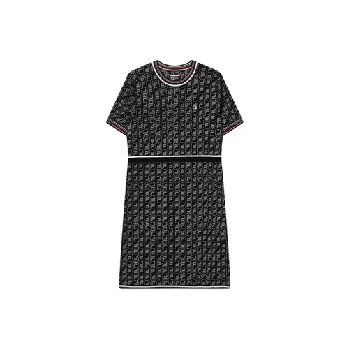 FILA Глубокий черный Женские Платья с коротким рукавом