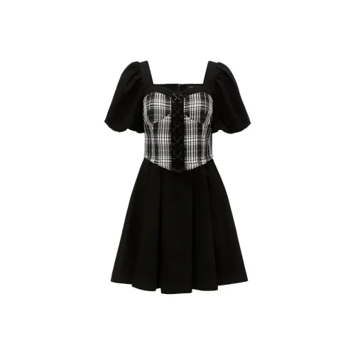 VERO MODA Короткий рукав Платье Женское J1G Черный деним Цвет